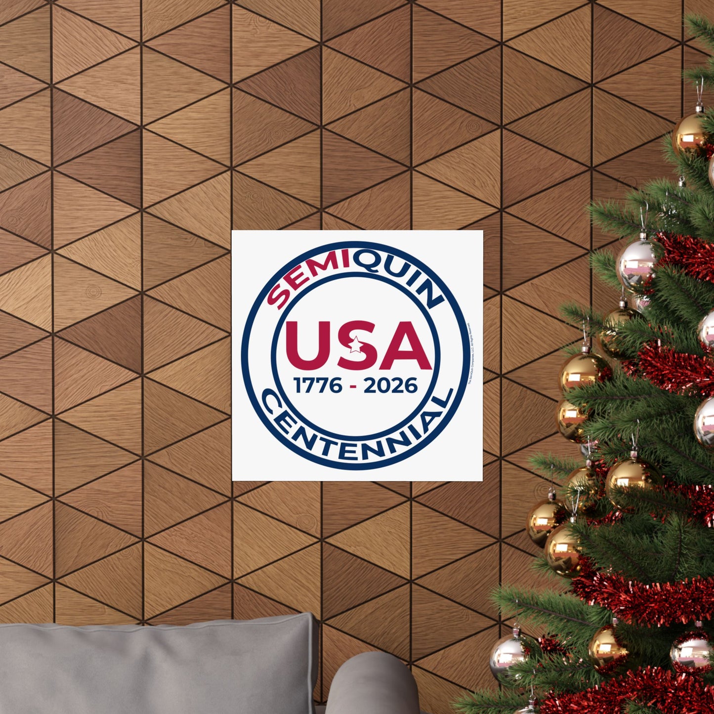 USA SemiQuin Matte Vertical Poster – Patriotic Wall Art, Independence Day & Centennial Celebration Décor