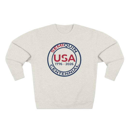 SemiQuin USA Semiquin Crewneck Sweatshirt — 1776–2026 Patriotic Pullover