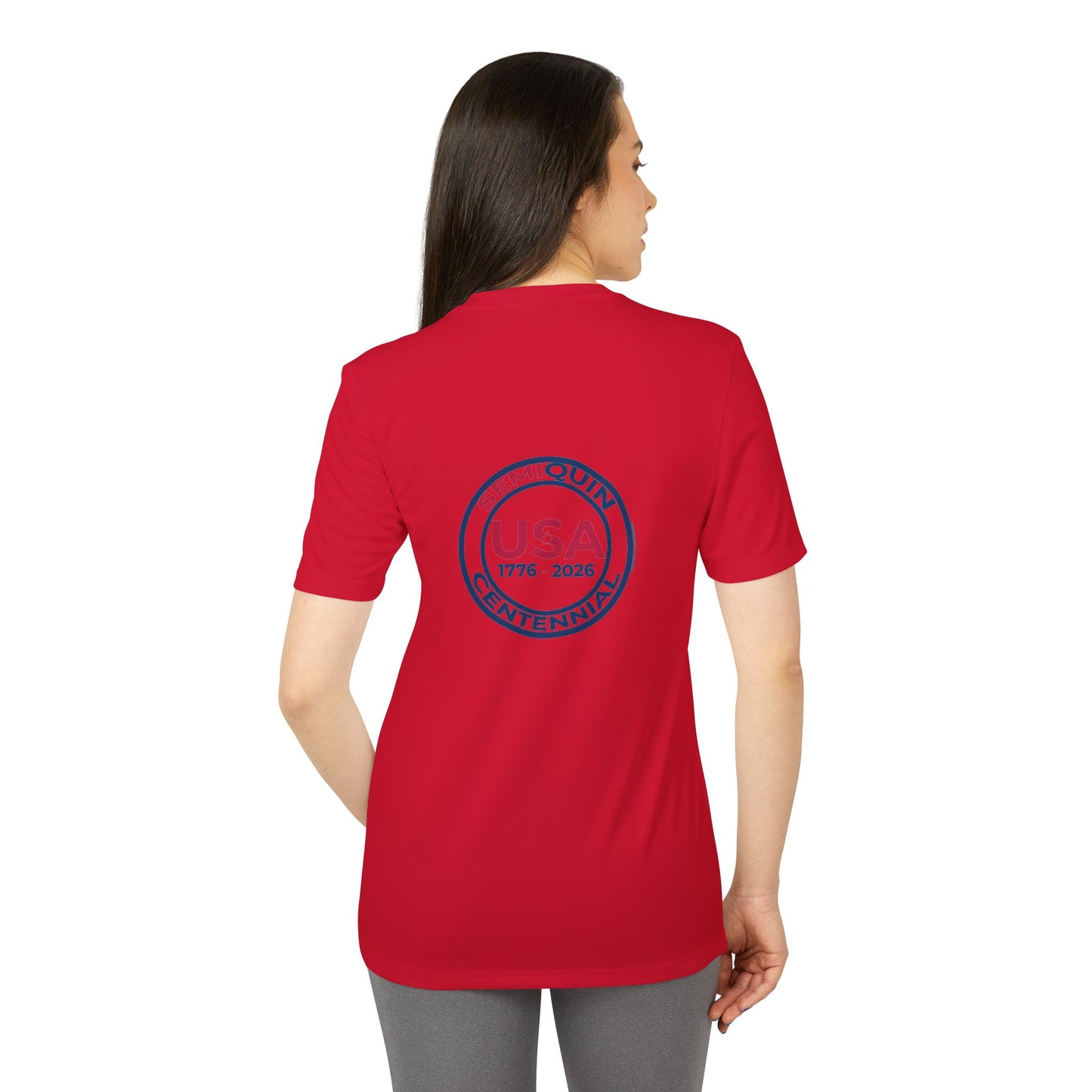 USA SemiQuin Centennial Sport T-Shirt | Unisex Patriotic Athletic Tee | 250-Year Celebration Apparel
