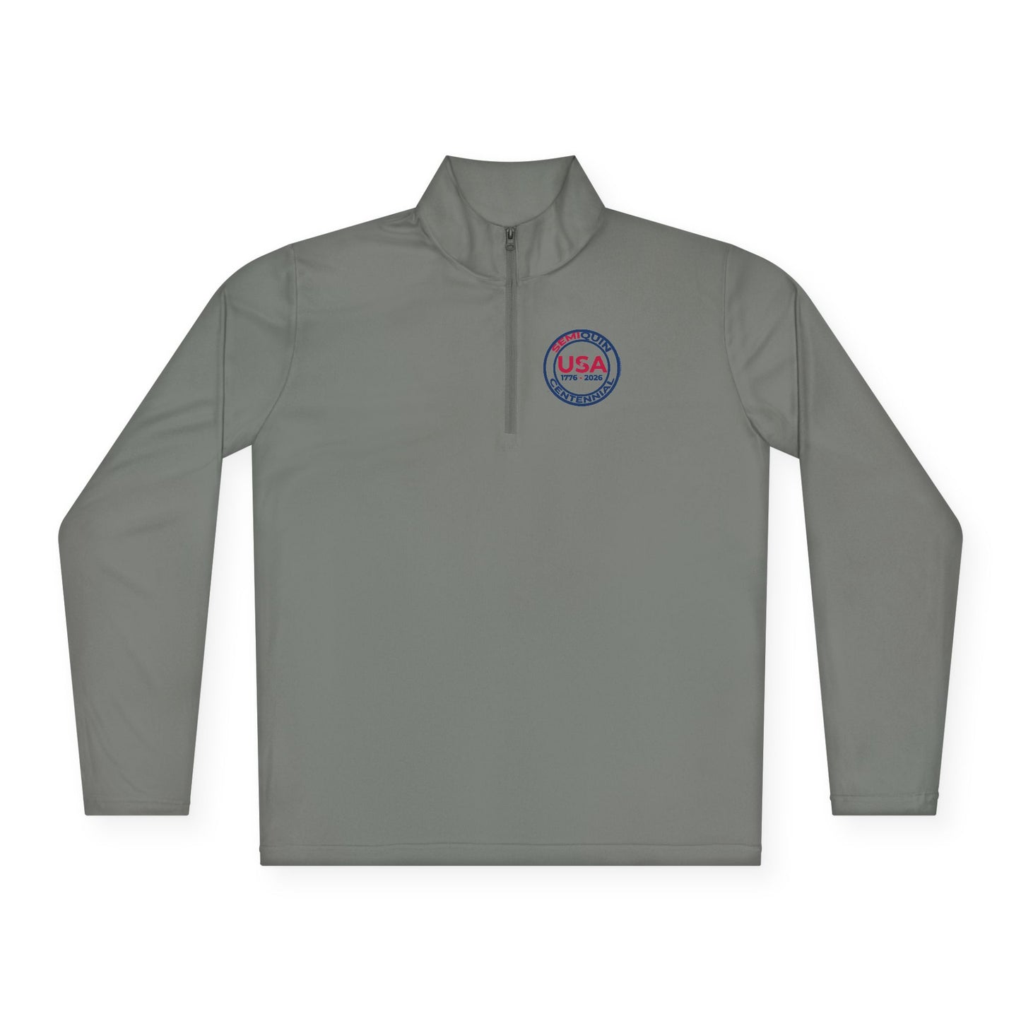 USA SemiQuin Flag Crest Quarter-Zip Pullover