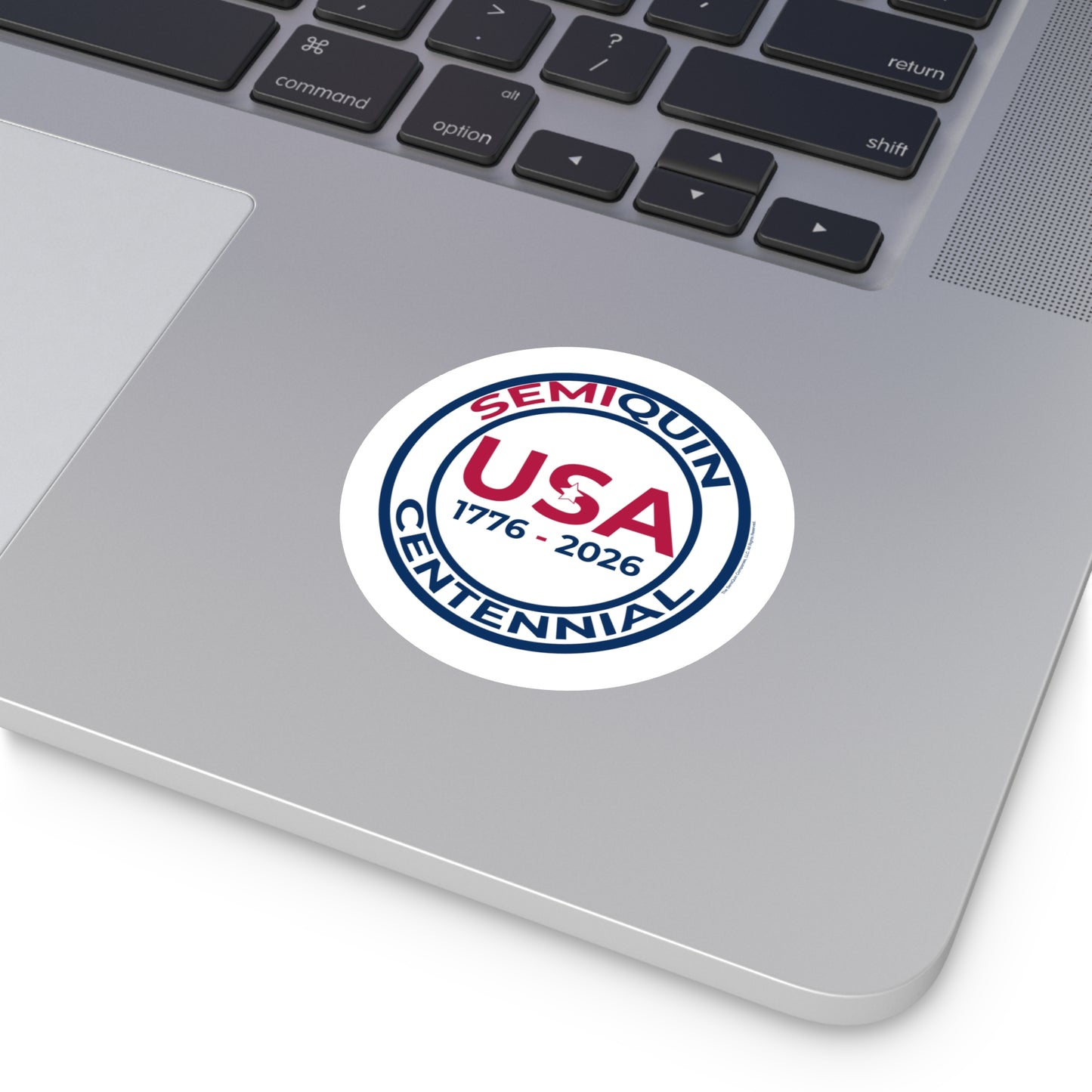 USA SemiQuin Round Vinyl Stickers - Celebrating 250 Years of History