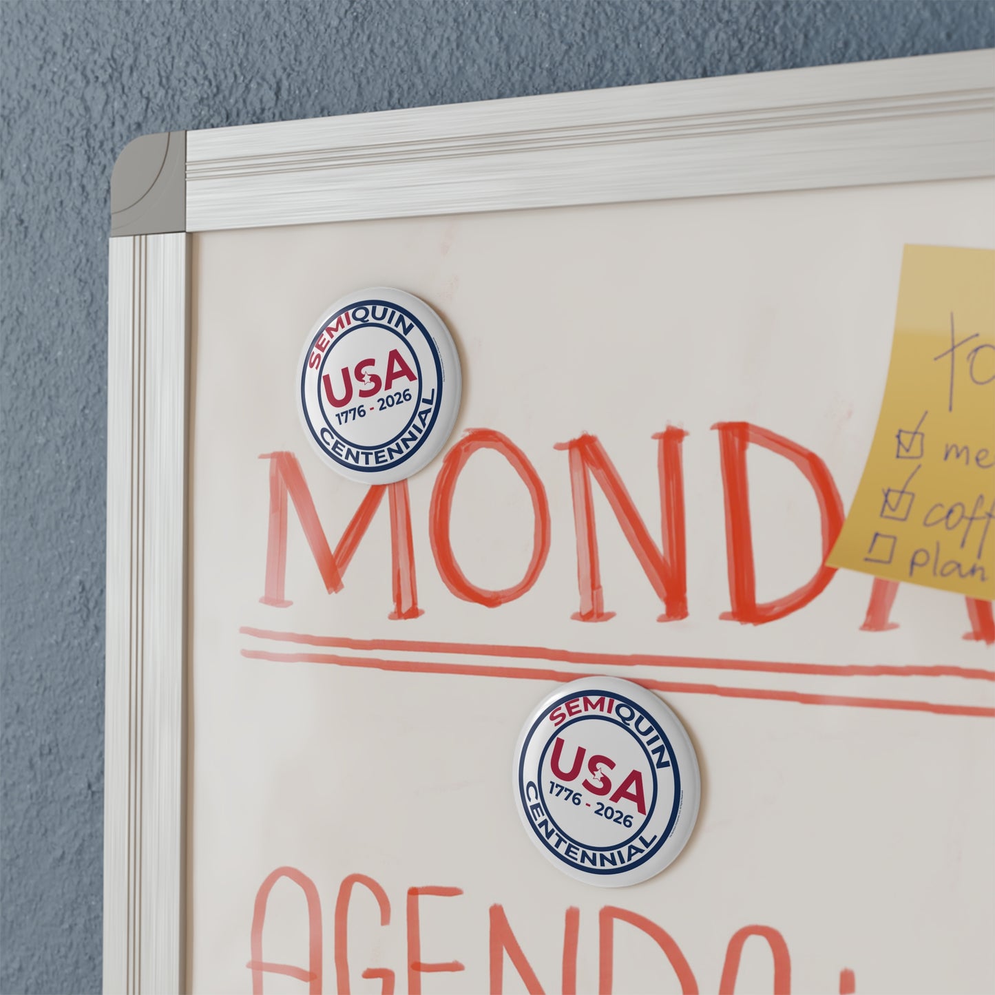 USA SemiQuin Button Magnet - Celebrate 250 Years with 1776-2026 Design