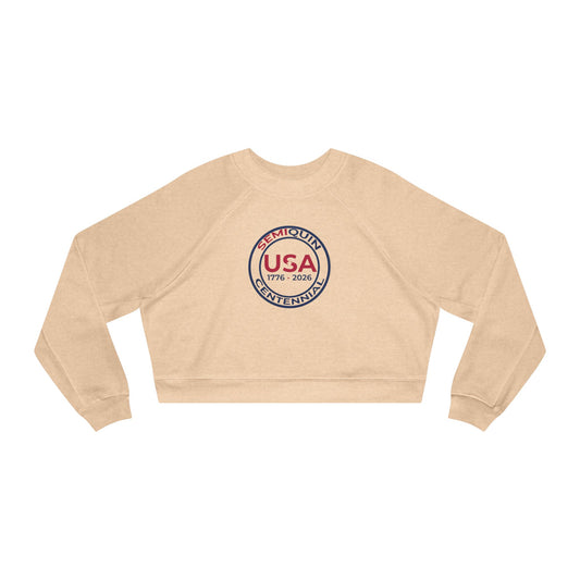 USA SemiQuin Vintage Seal Cropped Pullover