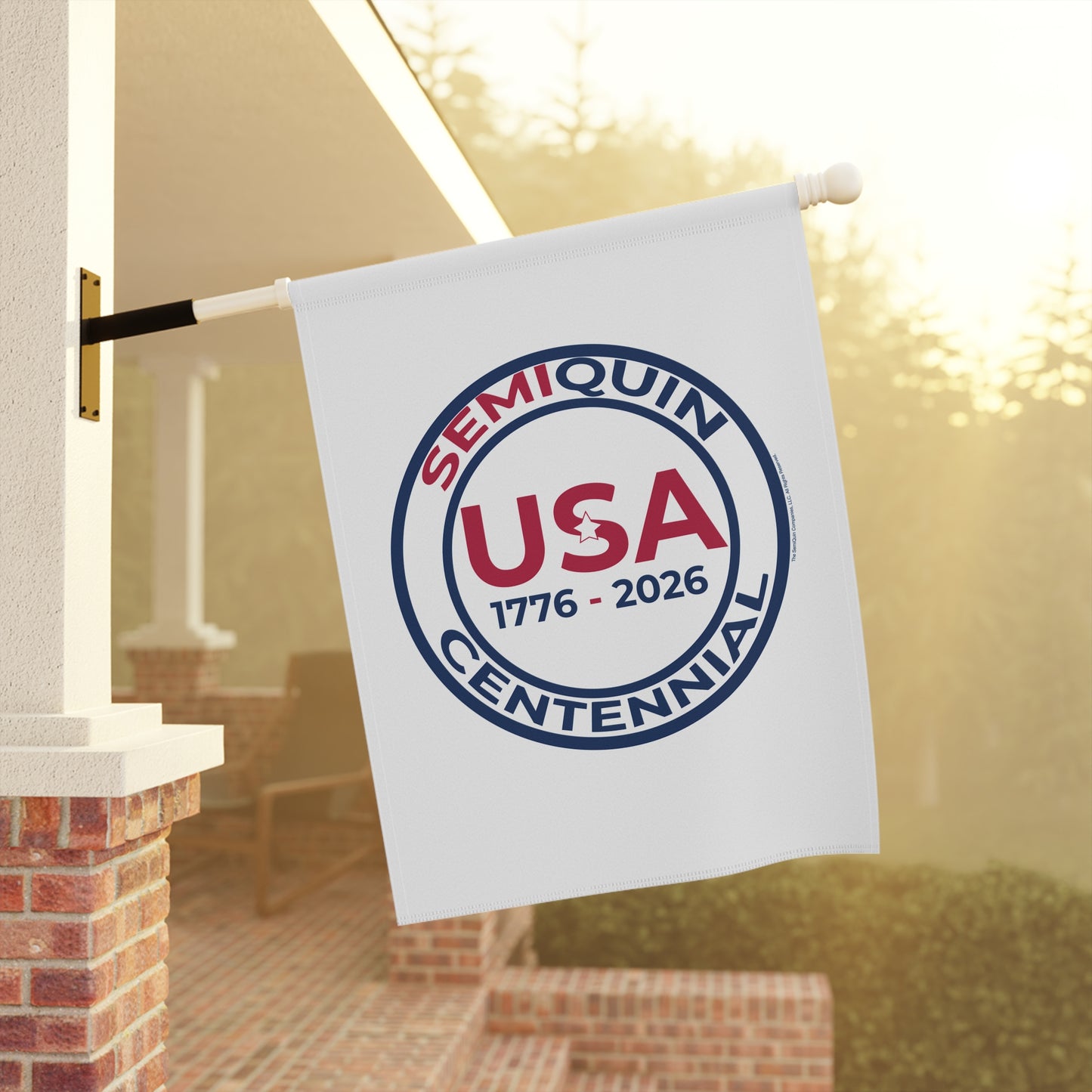 SemiQuin 250 Years Garden Banner | Patriotic Yard Flag for Outdoor Celebrations & Holiday Decor