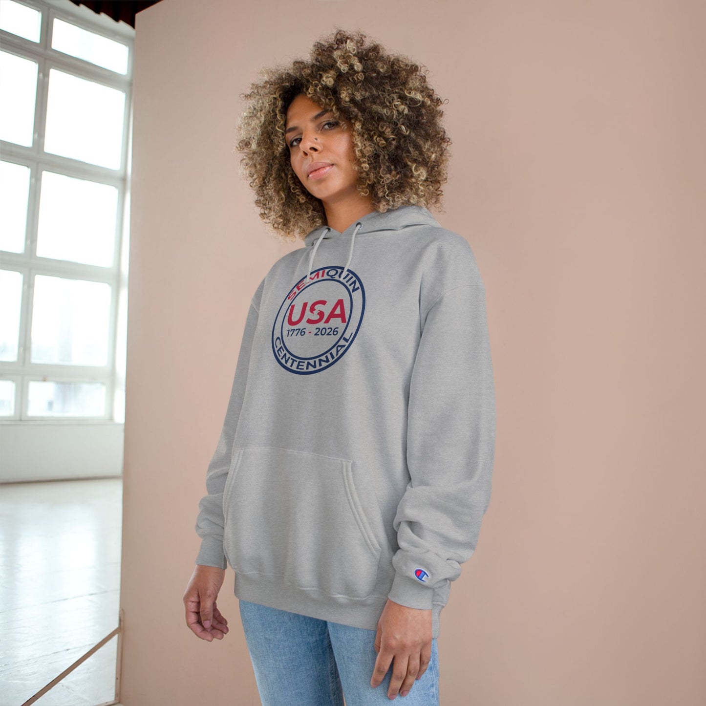 USA SemiQuin Hoodie — Patriotic 1776–2026 Emblem Pullover