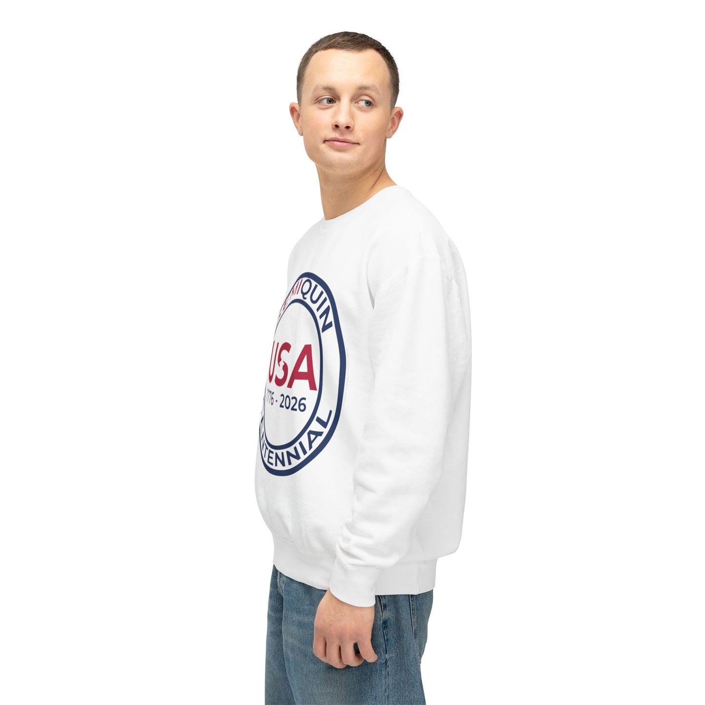 USA SemiQuin Crewneck Sweatshirt — 1776–2026 Patriotic Pullover
