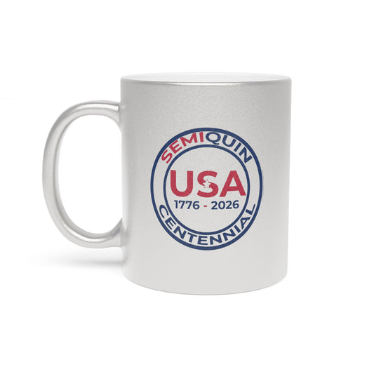 SemiQuin Metallic School Year Mug – Back to School Tools | Elegant Gold & Silver Drinkware | SemiQuin School Gear, All Year