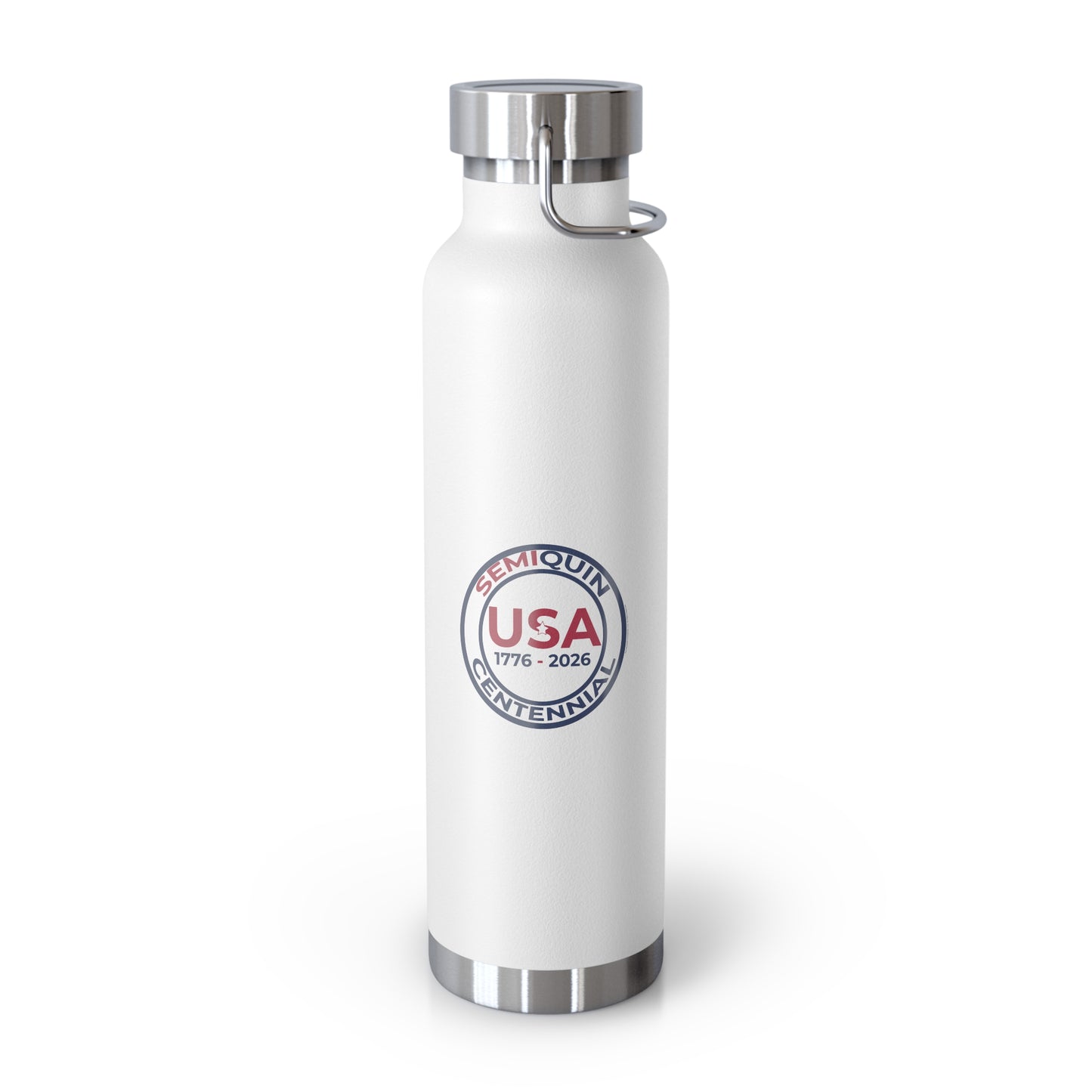 22oz SemiQuin USA Copper Insulated Water Bottle – Eco-Friendly Patriotic Gift