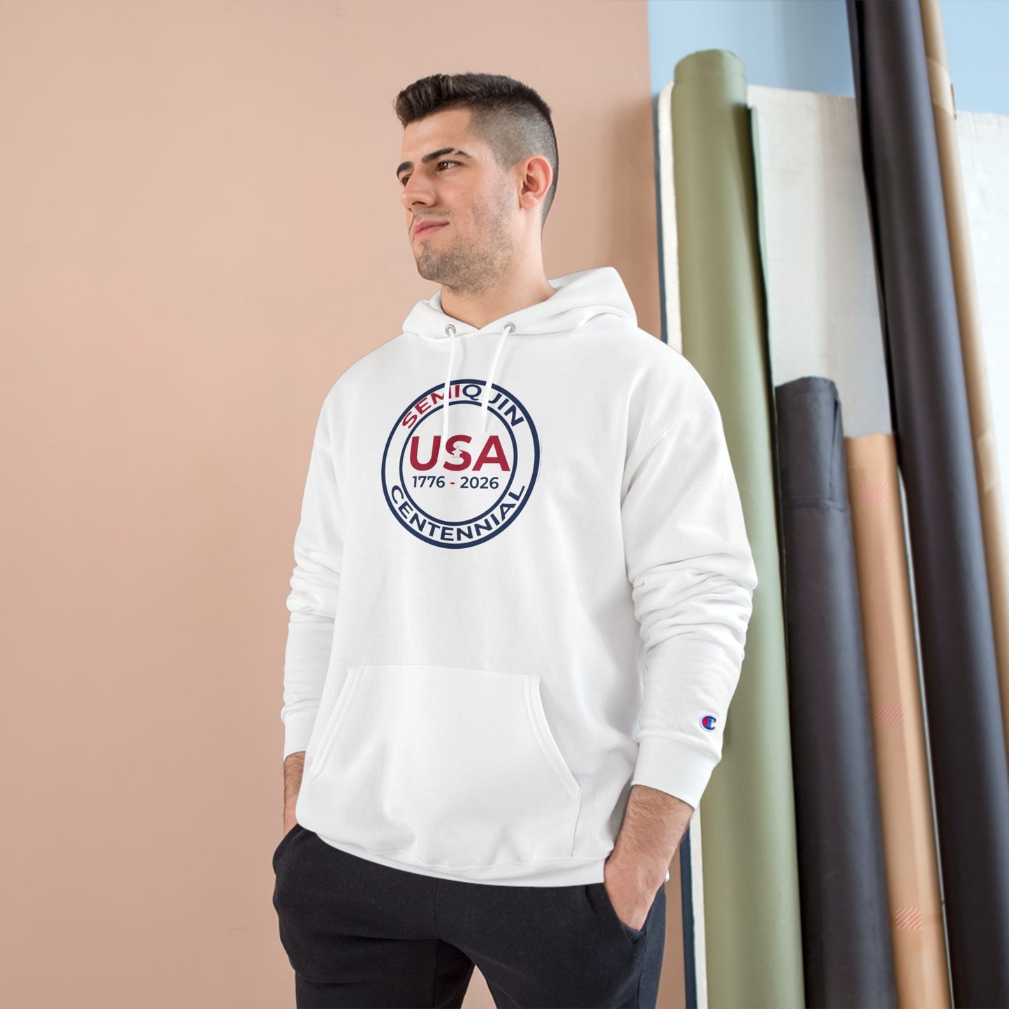 USA SemiQuin Hoodie — Patriotic 1776–2026 Emblem Pullover