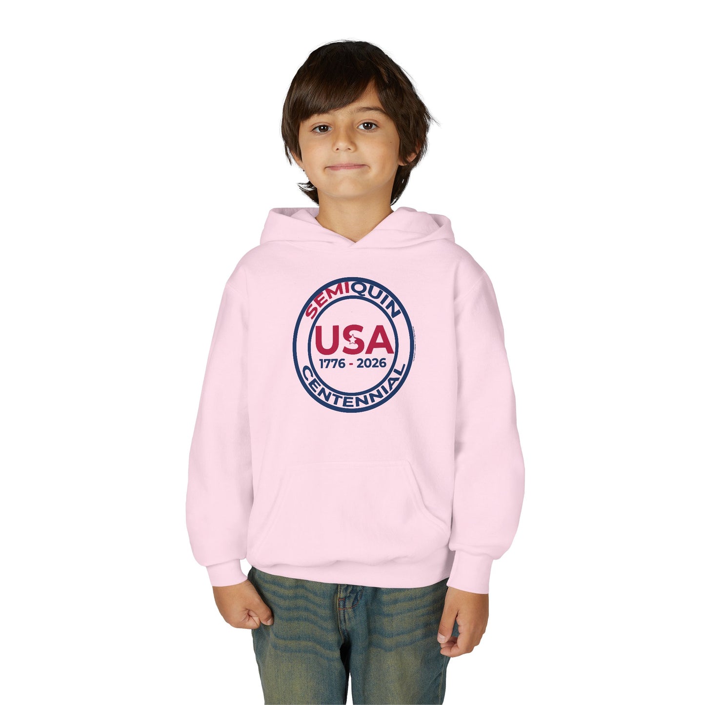 SemiQuin Youth Hooded Sweatshirt, centennial Celebration, Cozy Gift Hoodie for Teens, Holiday & Everyday Wear