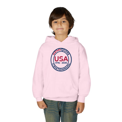 SemiQuin Youth Hooded Sweatshirt, centennial Celebration, Cozy Gift Hoodie for Teens, Holiday & Everyday Wear