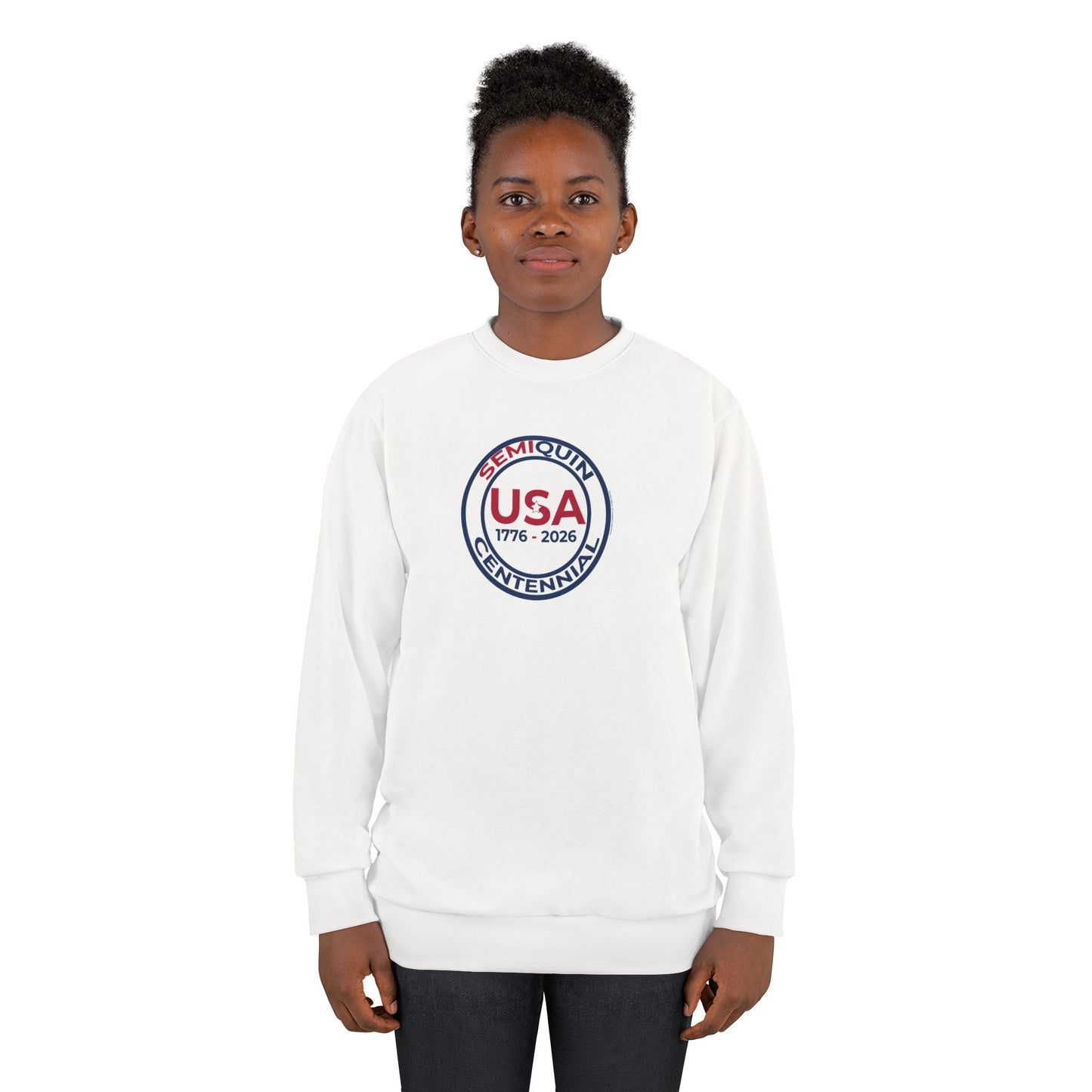 USA SemiQuin Bicentennial Seal Sweatshirt - 1776–2026 Patriotic Crewneck
