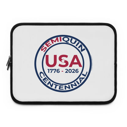 SemiQuin Centennial Celebration Laptop Sleeve – USA 1776–2026, Patriotic Tech Case, Travel & School Accessory