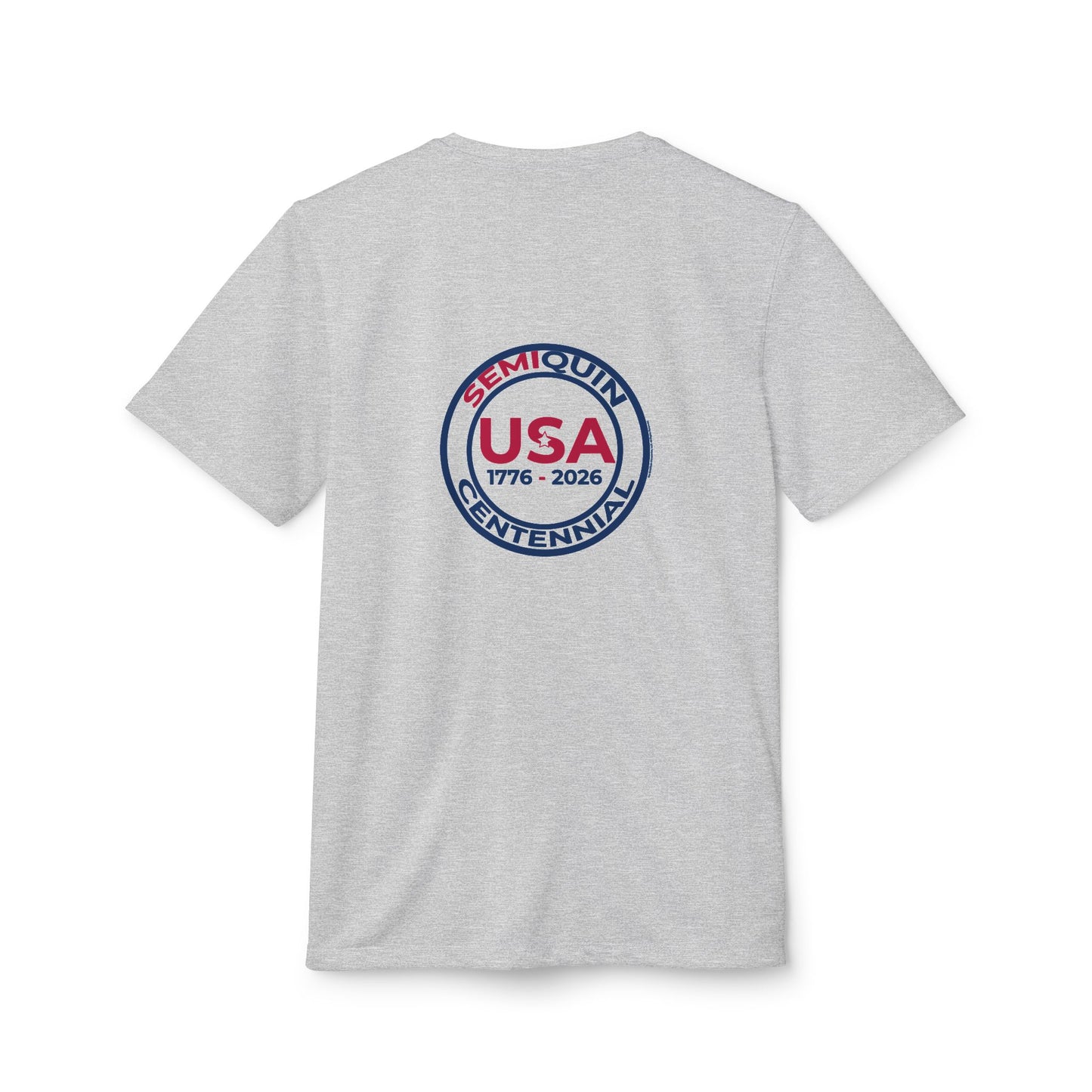 USA SemiQuin Centennial Sport T-Shirt | Unisex Patriotic Athletic Tee | 250-Year Celebration Apparel