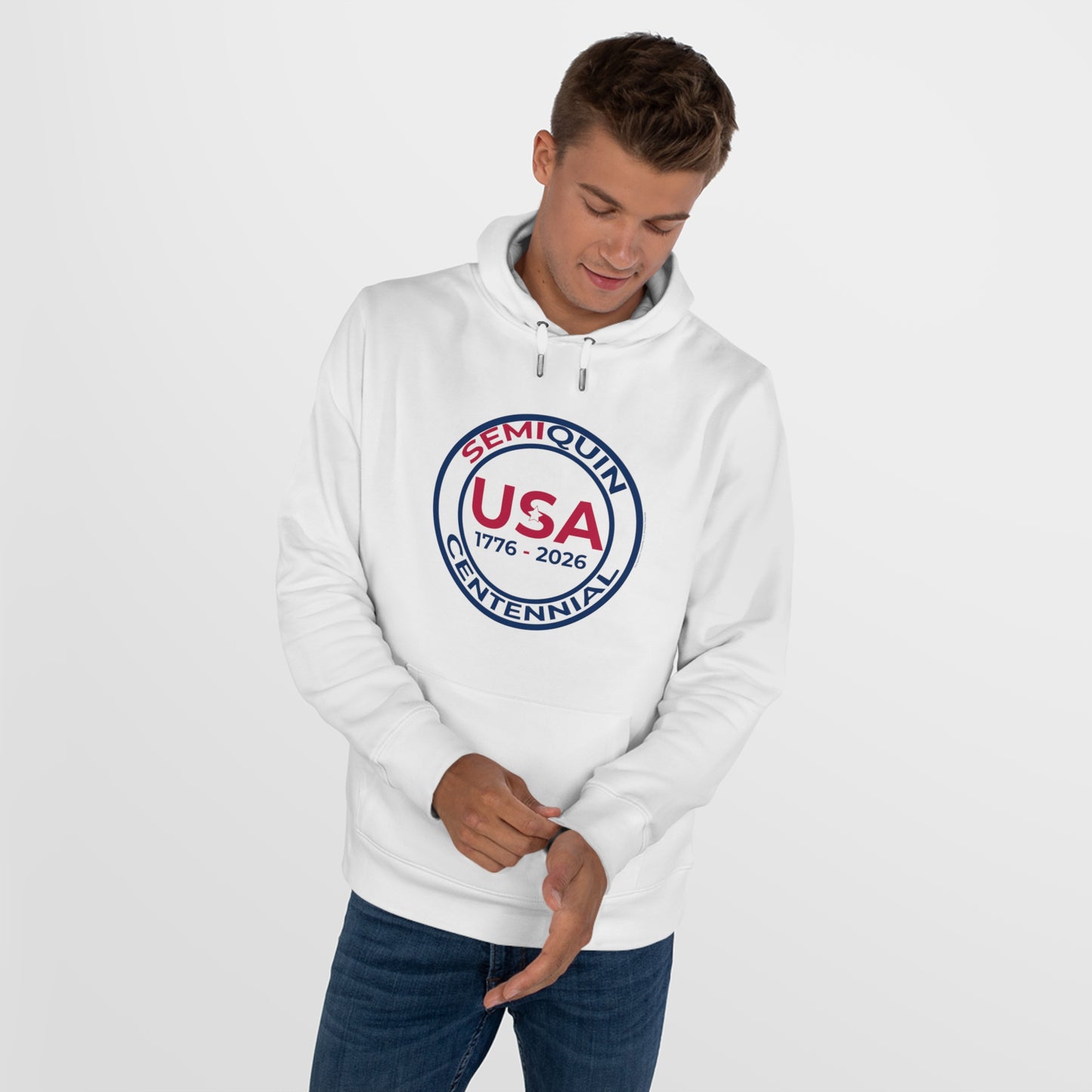 USA SemiQuin Hoodie — 1776–2026 Patriotic Pullover