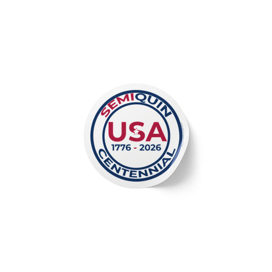 Patriotic Round Sticker Rolls for Celebrations - USA SemiQuin