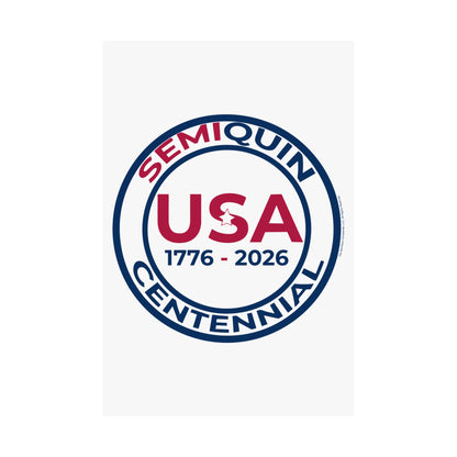 USA SemiQuin Matte Vertical Poster – Patriotic Wall Art, Independence Day & Centennial Celebration Décor
