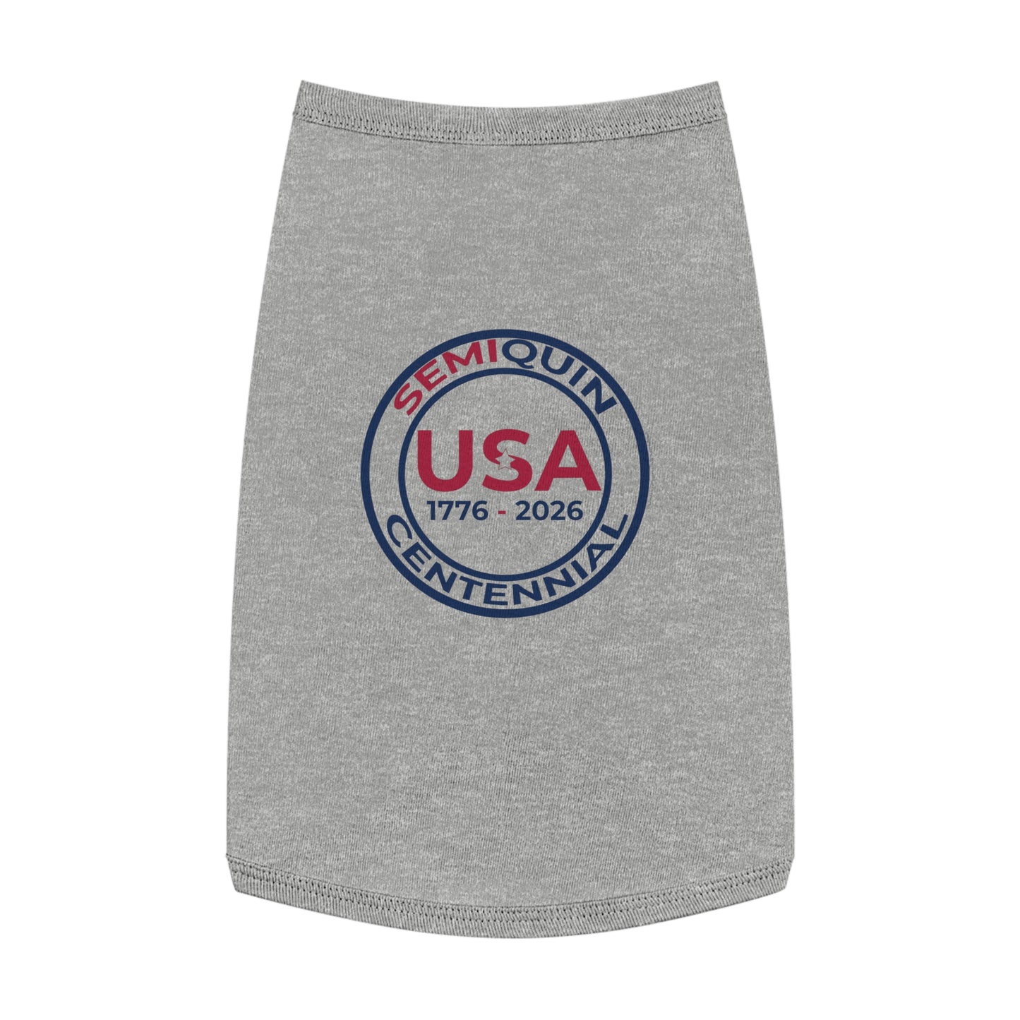 SemiQuin USA Pet Tank Top, Dog Shirt, Patriotic Pet Apparel, Fourth of July Outfit, Summer Dog Clothing