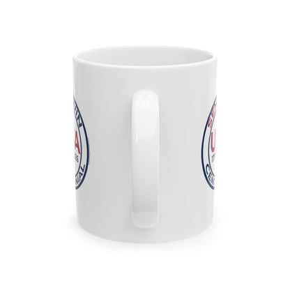 SemiQuin US Coast Guard Emblem Ceramic Mug – 11oz & 15oz | Patriotic Coffee & Tea Cup