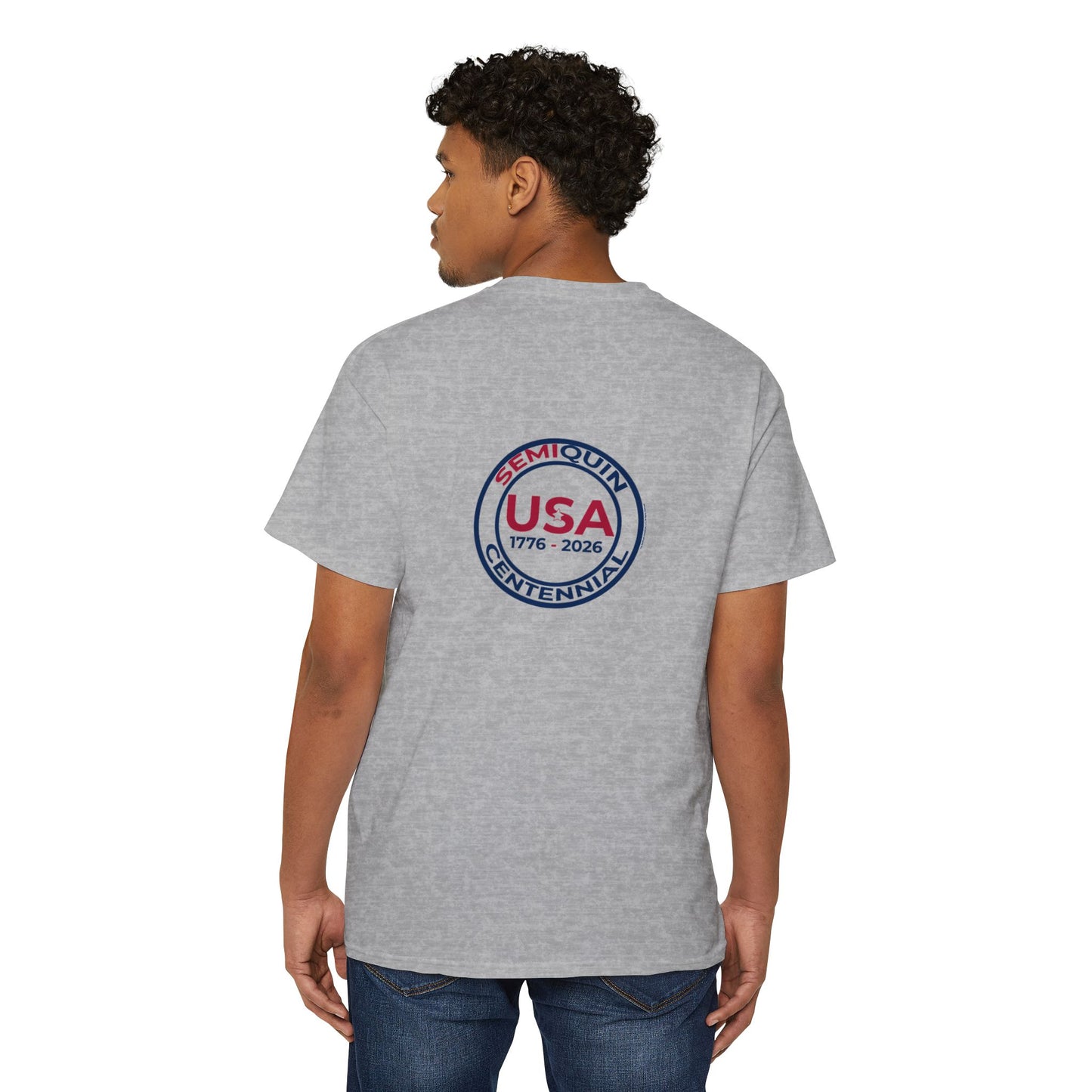 SemiQuin USA Graphic Pocket Tee | Casual Unisex T-Shirt | Summer Fashion | Everyday Wear | Great for Holidays