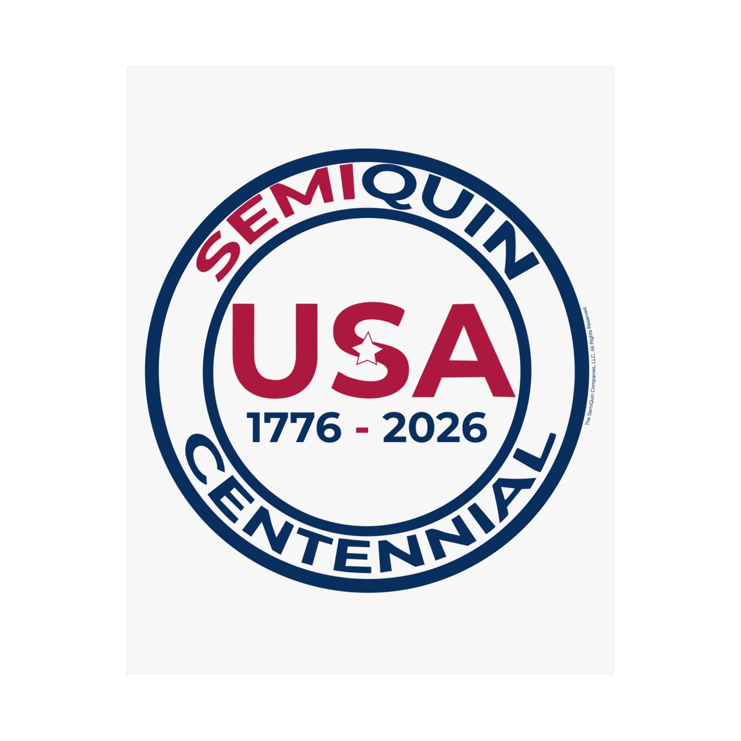 USA SemiQuin Matte Vertical Poster – Patriotic Wall Art, Independence Day & Centennial Celebration Décor