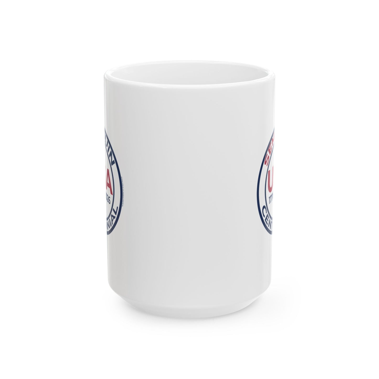 SemiQuin Emblem Ceramic Mug – 11oz Patriotic Coffee & Tea Cup