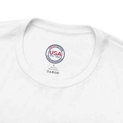 SemiQuin 250-Year Commemorative Unisex Jersey Short Sleeve T-Shirt | Patriotic USA Tee | 4th of July & School Spirit Wear | Everyday Classic