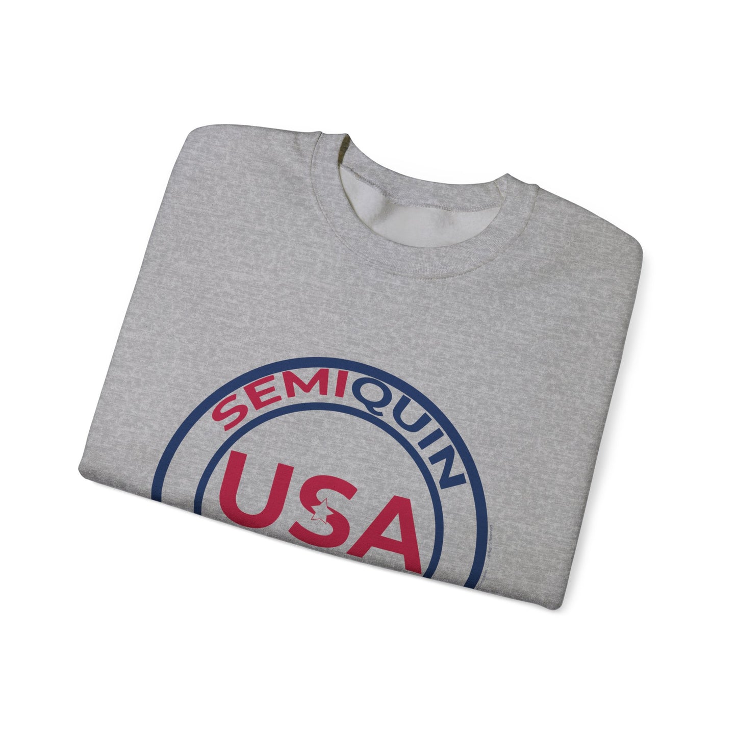 USA SemiQuin  Crewneck Sweatshirt — 1776–2026 Patriotic Seal Design
