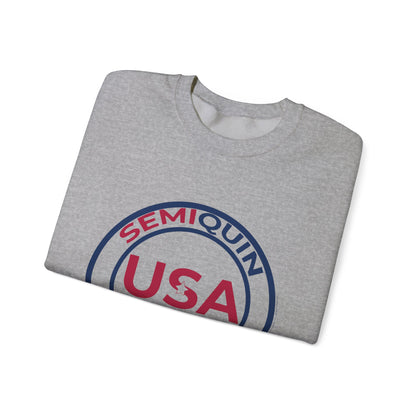 USA SemiQuin  Crewneck Sweatshirt — 1776–2026 Patriotic Seal Design
