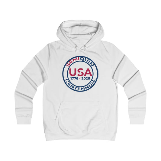 USA SemiQuin Hoodie - 1776-2026 Semiquincentennial College Style