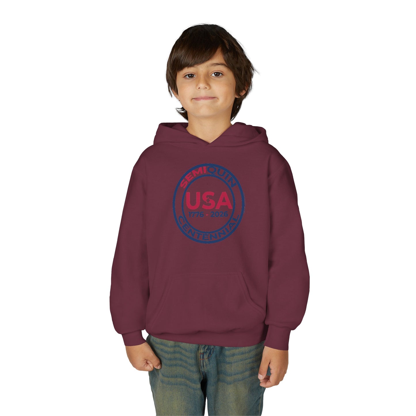 SemiQuin Youth Hooded Sweatshirt, centennial Celebration, Cozy Gift Hoodie for Teens, Holiday & Everyday Wear