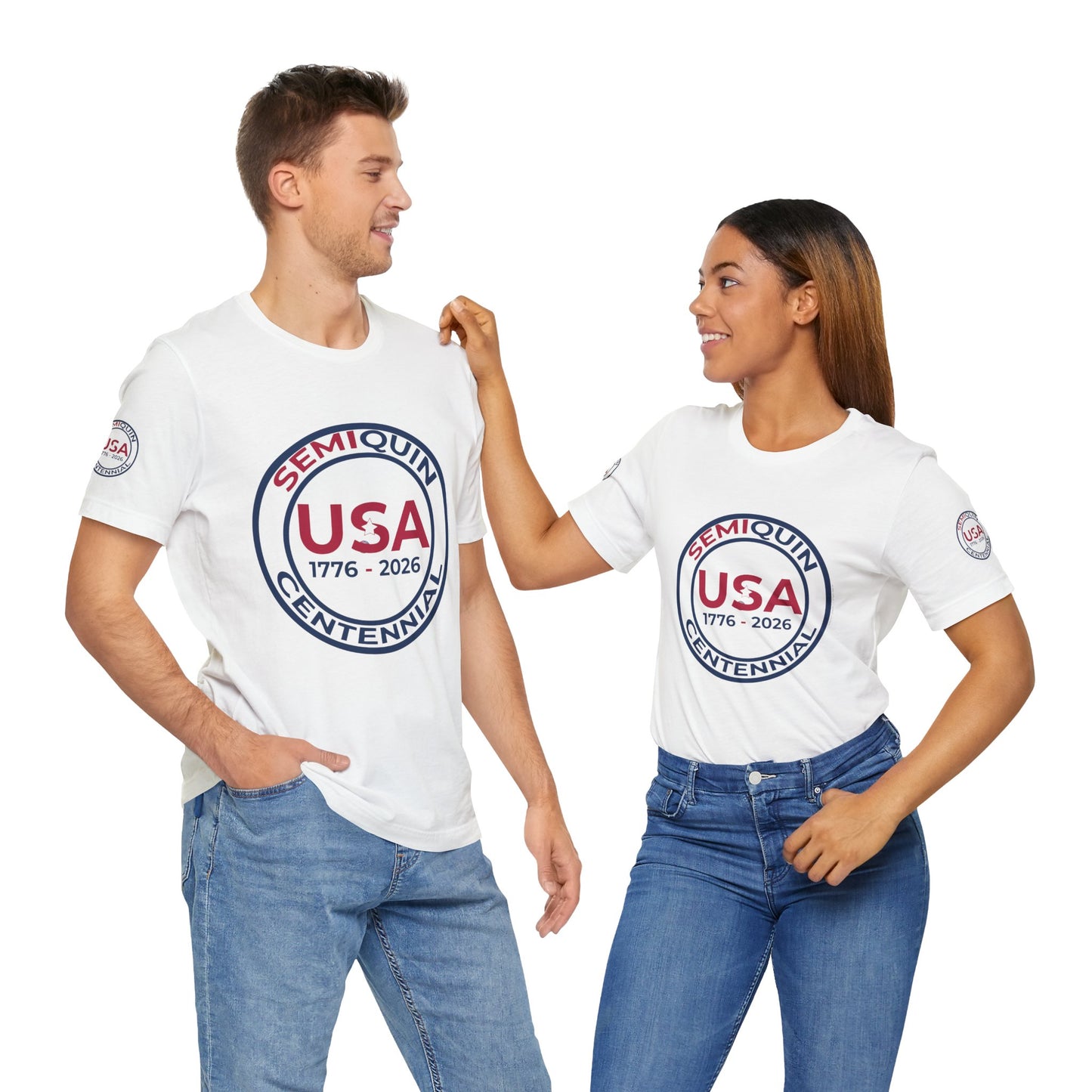 SemiQuin 250-Year Commemorative Unisex Jersey Short Sleeve T-Shirt | Patriotic USA Tee | 4th of July & School Spirit Wear | Everyday Classic