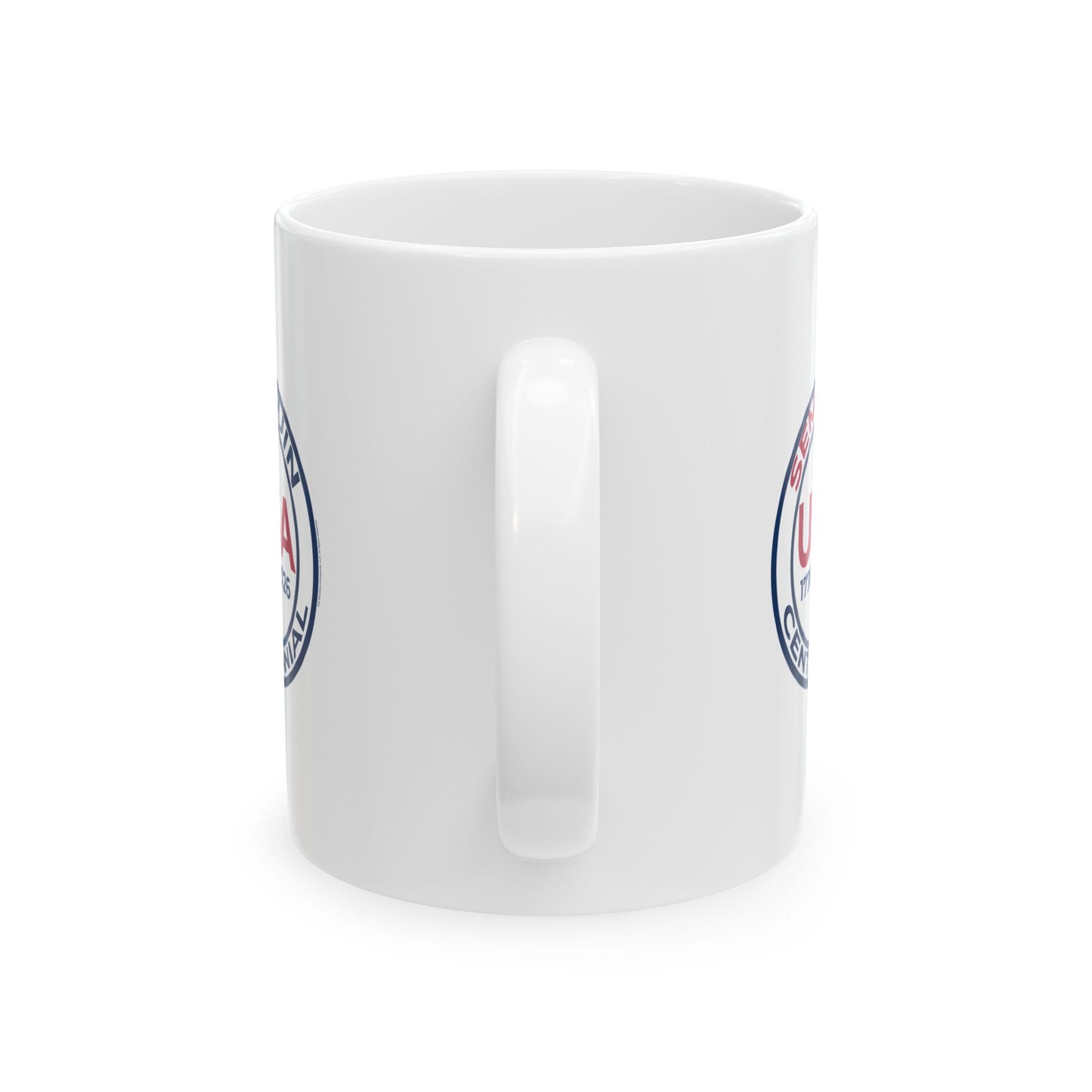 Semiquin Centennial Ceramic Mug | Patriotic Coffee Cup & Tea Mug | 250-Year Celebration Drinkware Gift
