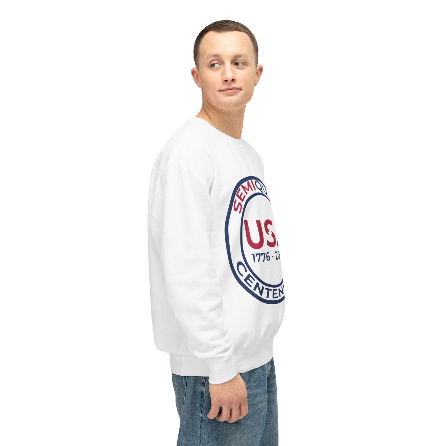 USA SemiQuin Crewneck Sweatshirt — 1776–2026 Patriotic Pullover