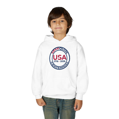 SemiQuin Youth Hooded Sweatshirt, centennial Celebration, Cozy Gift Hoodie for Teens, Holiday & Everyday Wear