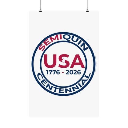 USA SemiQuin Matte Vertical Poster – Patriotic Wall Art, Independence Day & Centennial Celebration Décor