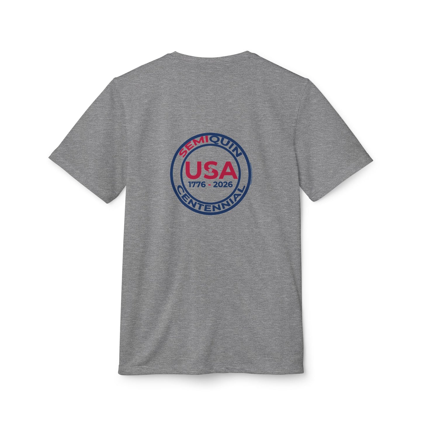 USA SemiQuin Centennial Sport T-Shirt | Unisex Patriotic Athletic Tee | 250-Year Celebration Apparel