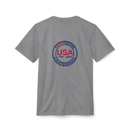 USA SemiQuin Centennial Sport T-Shirt | Unisex Patriotic Athletic Tee | 250-Year Celebration Apparel