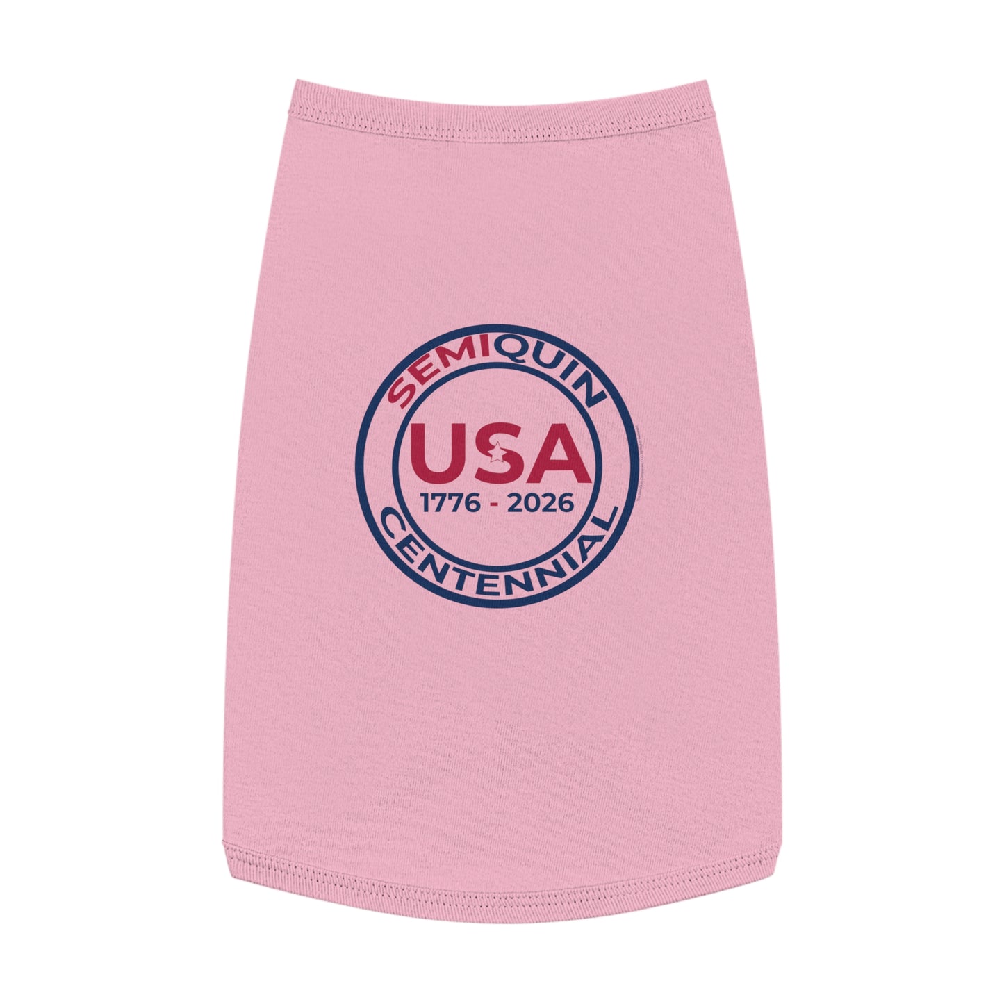 SemiQuin USA Pet Tank Top, Dog Shirt, Patriotic Pet Apparel, Fourth of July Outfit, Summer Dog Clothing