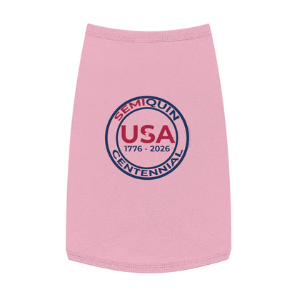 SemiQuin USA Pet Tank Top, Dog Shirt, Patriotic Pet Apparel, Fourth of July Outfit, Summer Dog Clothing
