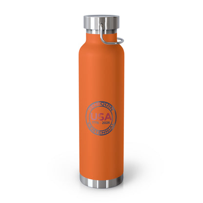 22oz SemiQuin USA Copper Insulated Water Bottle – Eco-Friendly Patriotic Gift