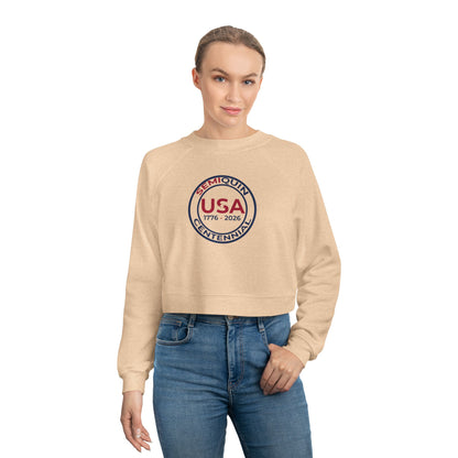 USA SemiQuin Vintage Seal Cropped Pullover