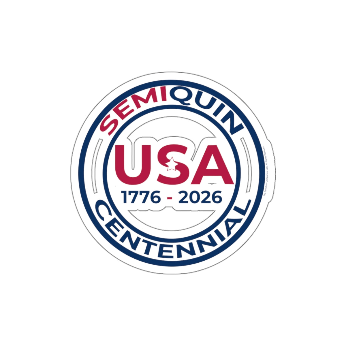 USA SemiQuin Die-Cut Stickers - Celebrate 250 Years of History!