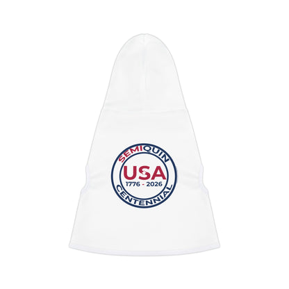 SemiQuin USA Pet Hoodie, Dog Hoodie, Puppy Sweater, Holiday Pet Apparel, Gift for Pet Lovers, Dog Costume for Events