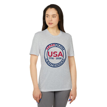 USA SemiQuin Centennial Sport T-Shirt | Unisex Patriotic Athletic Tee | 250-Year Celebration Apparel