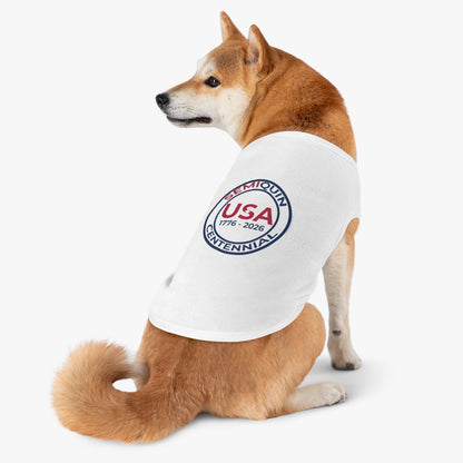 SemiQuin USA Pet Tank Top, Dog Shirt, Patriotic Pet Apparel, Fourth of July Outfit, Summer Dog Clothing