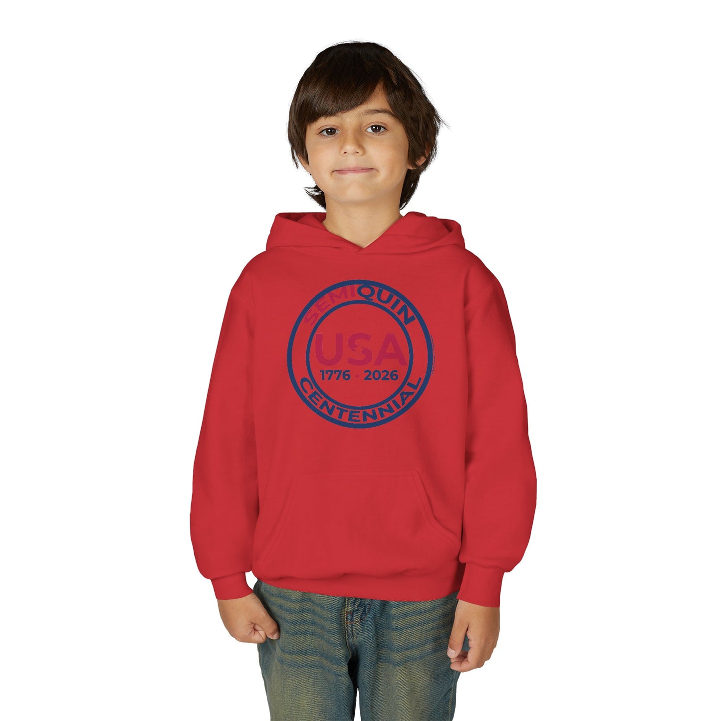 SemiQuin Youth Hooded Sweatshirt, centennial Celebration, Cozy Gift Hoodie for Teens, Holiday & Everyday Wear