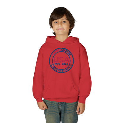 SemiQuin Youth Hooded Sweatshirt, centennial Celebration, Cozy Gift Hoodie for Teens, Holiday & Everyday Wear