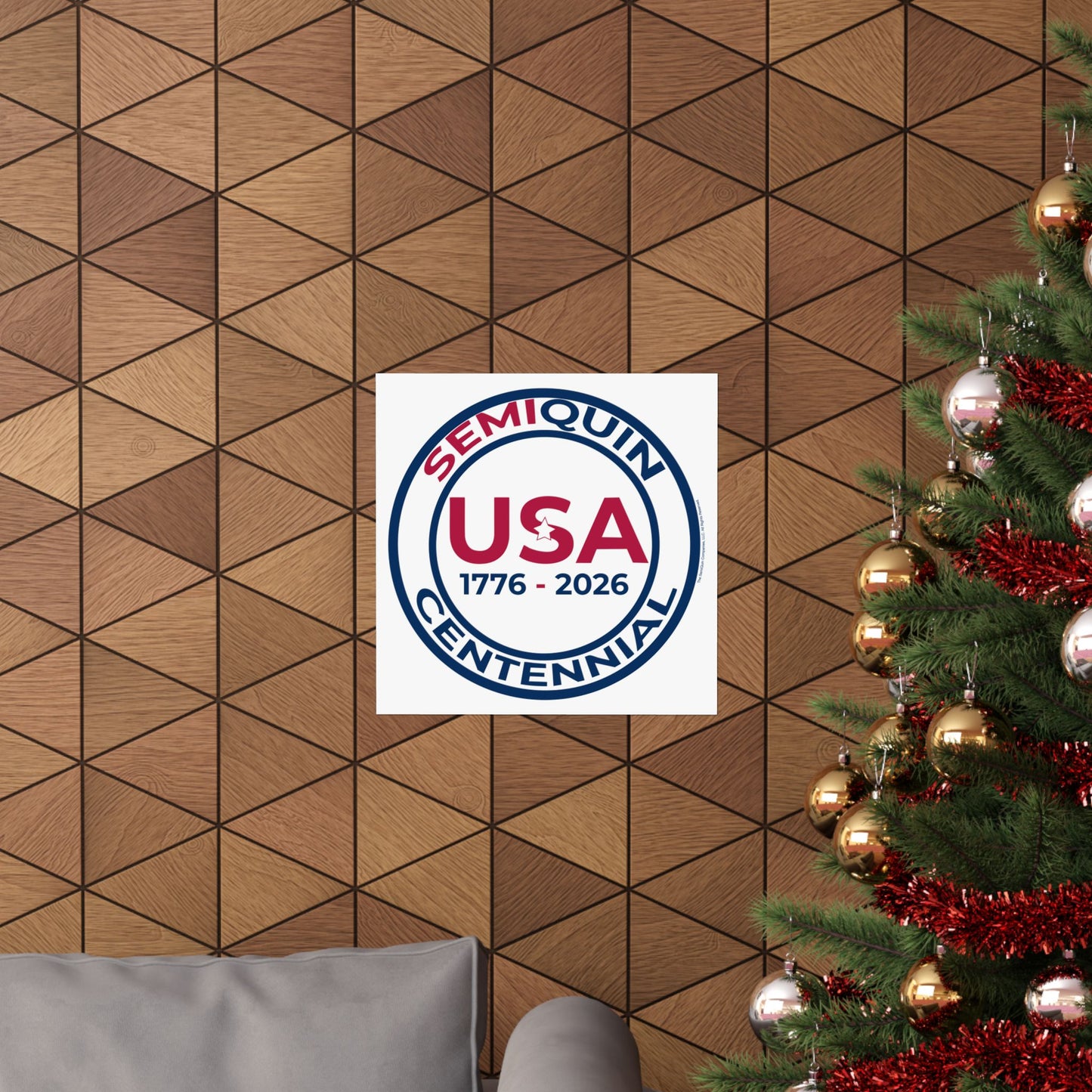 USA SemiQuin Matte Vertical Poster – Patriotic Wall Art, Independence Day & Centennial Celebration Décor