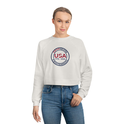 USA SemiQuin Vintage Seal Cropped Pullover